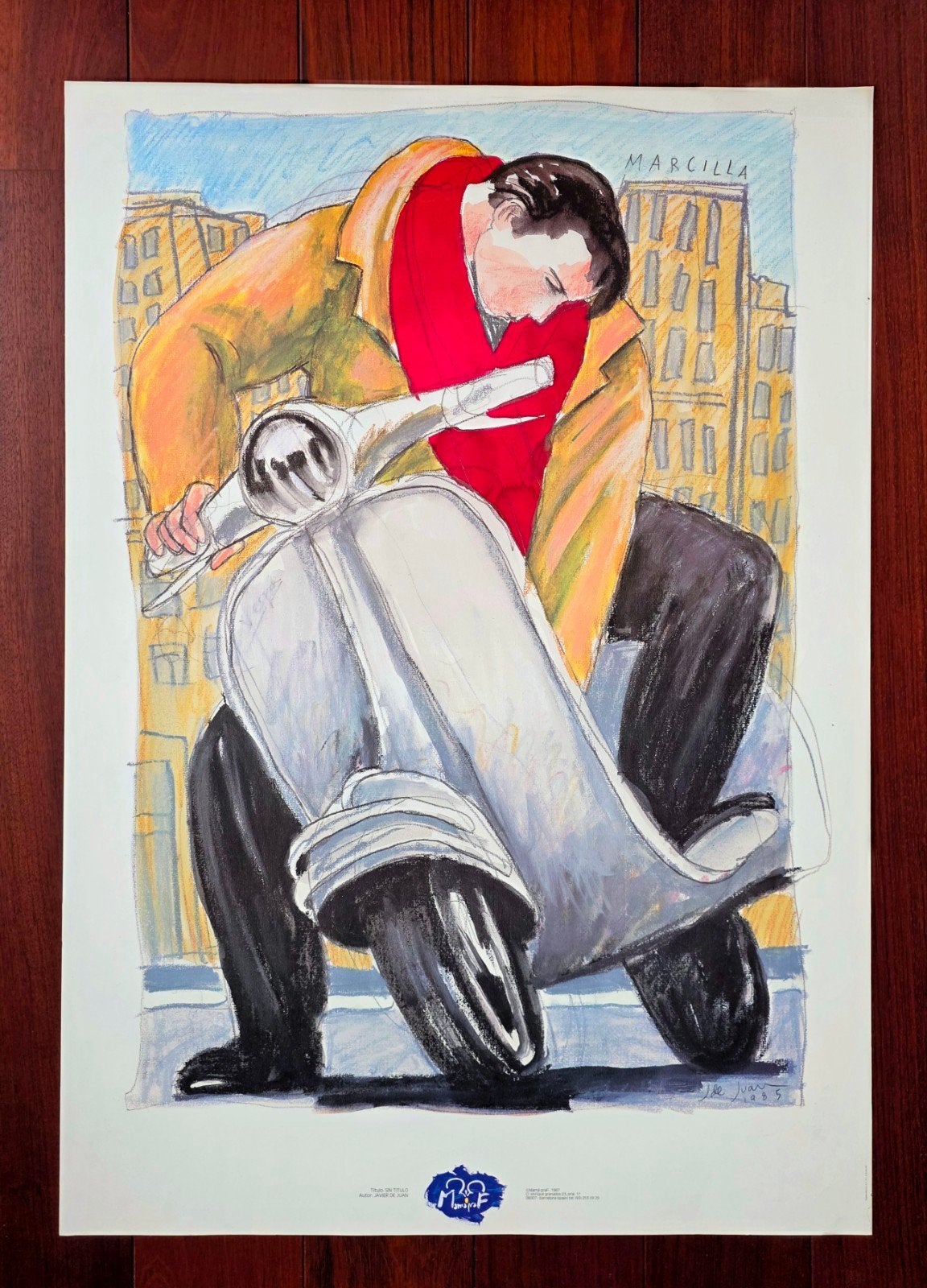 Javier de Juan "Vespa / "SIN TITULO, Antiek en Kunst, Portret en Figuren, Gesigneerd in de plaat, Offsetdruk, Ophalen of Verzenden