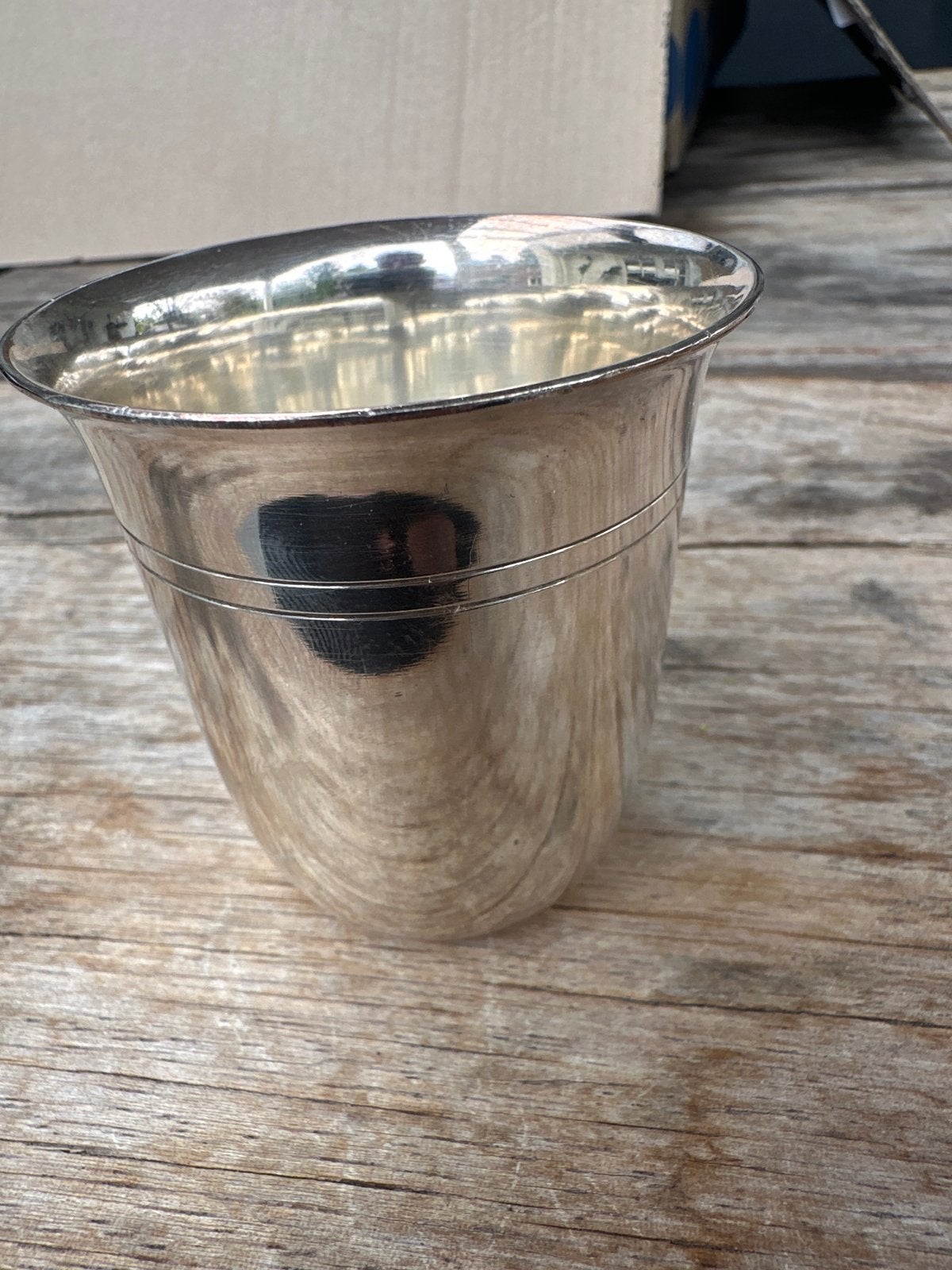 Vintage Sola 100 Verzilverde Beker - Elegant Design, Ophalen of Verzenden, Zilver