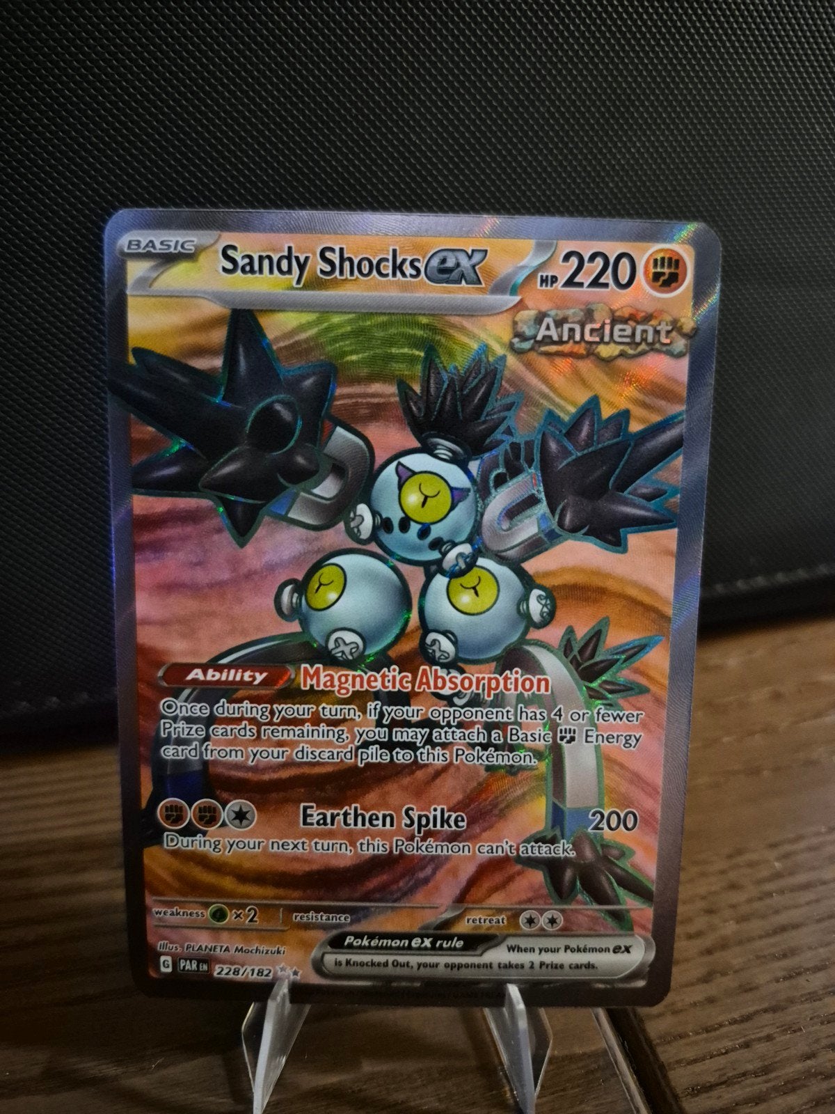 Sandy Shocks EX PAR 228/182 Pokémon kaart, Ophalen, Zo goed als nieuw, Losse kaart, Foil