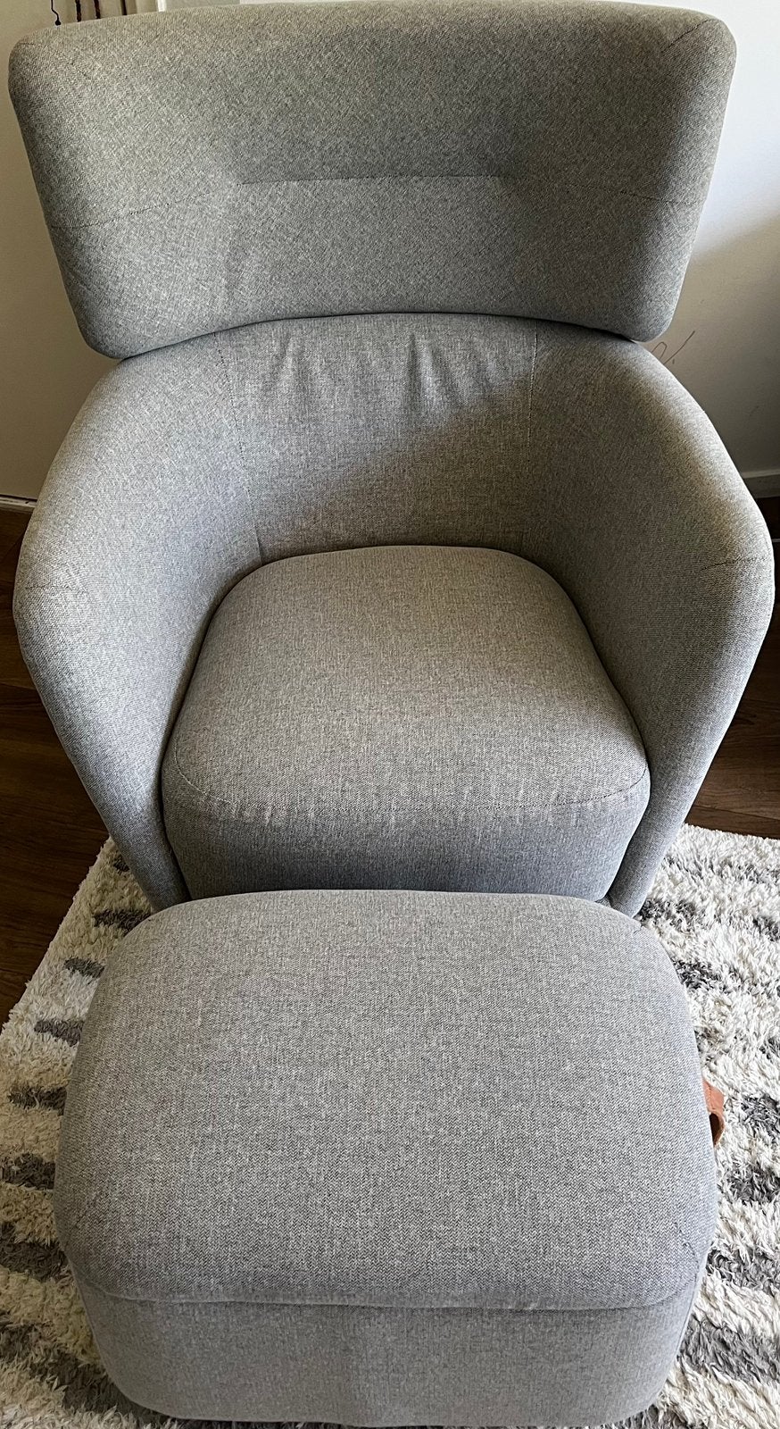 IKEA OSKARSHAMN fauteuil met voetenbank, Ophalen, 75 tot 100 cm, Zo goed als nieuw, 75 tot 100 cm