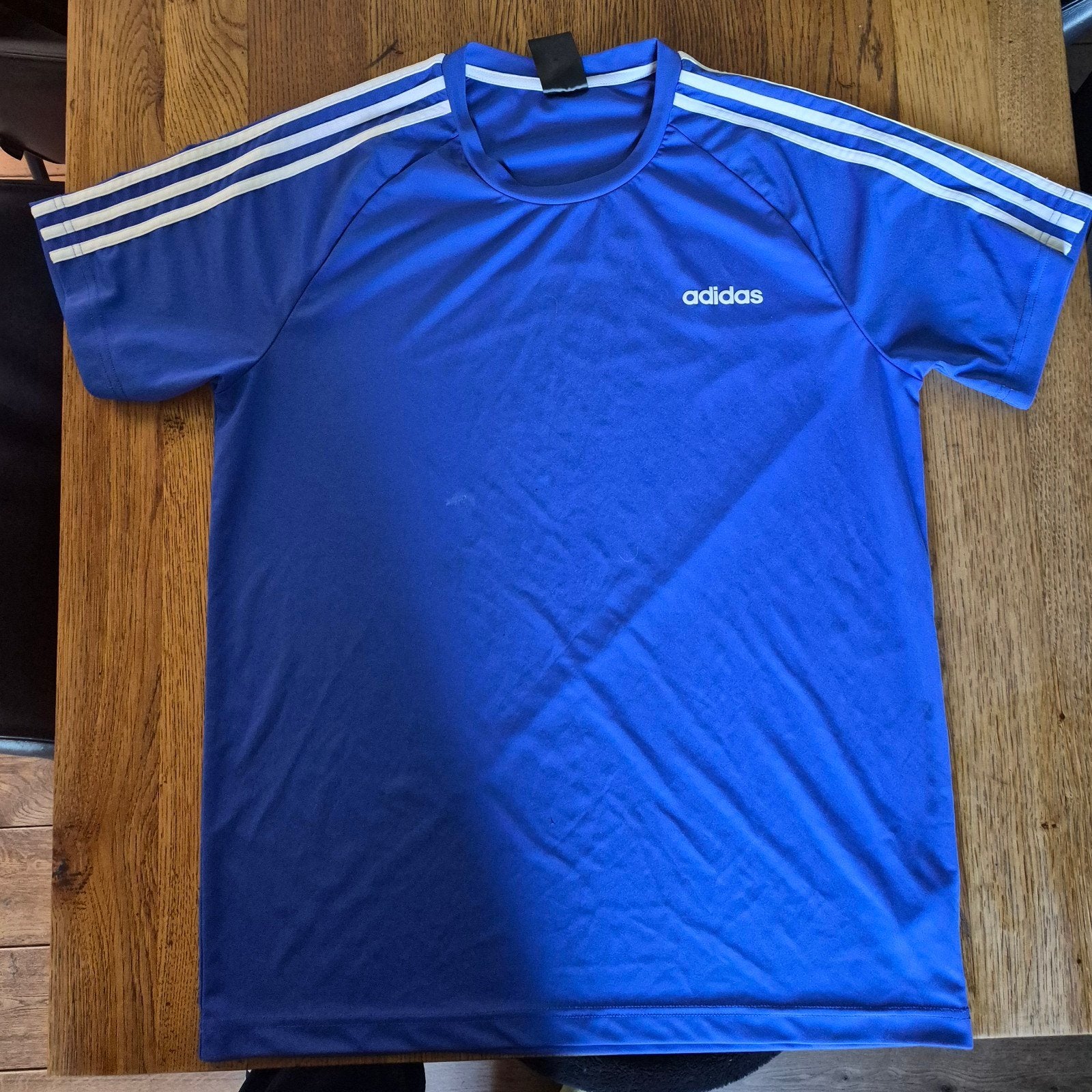 Blauw Adidas Shirt Maat L, Maat 52/54 (L), Adidas, Gedragen, Verzenden