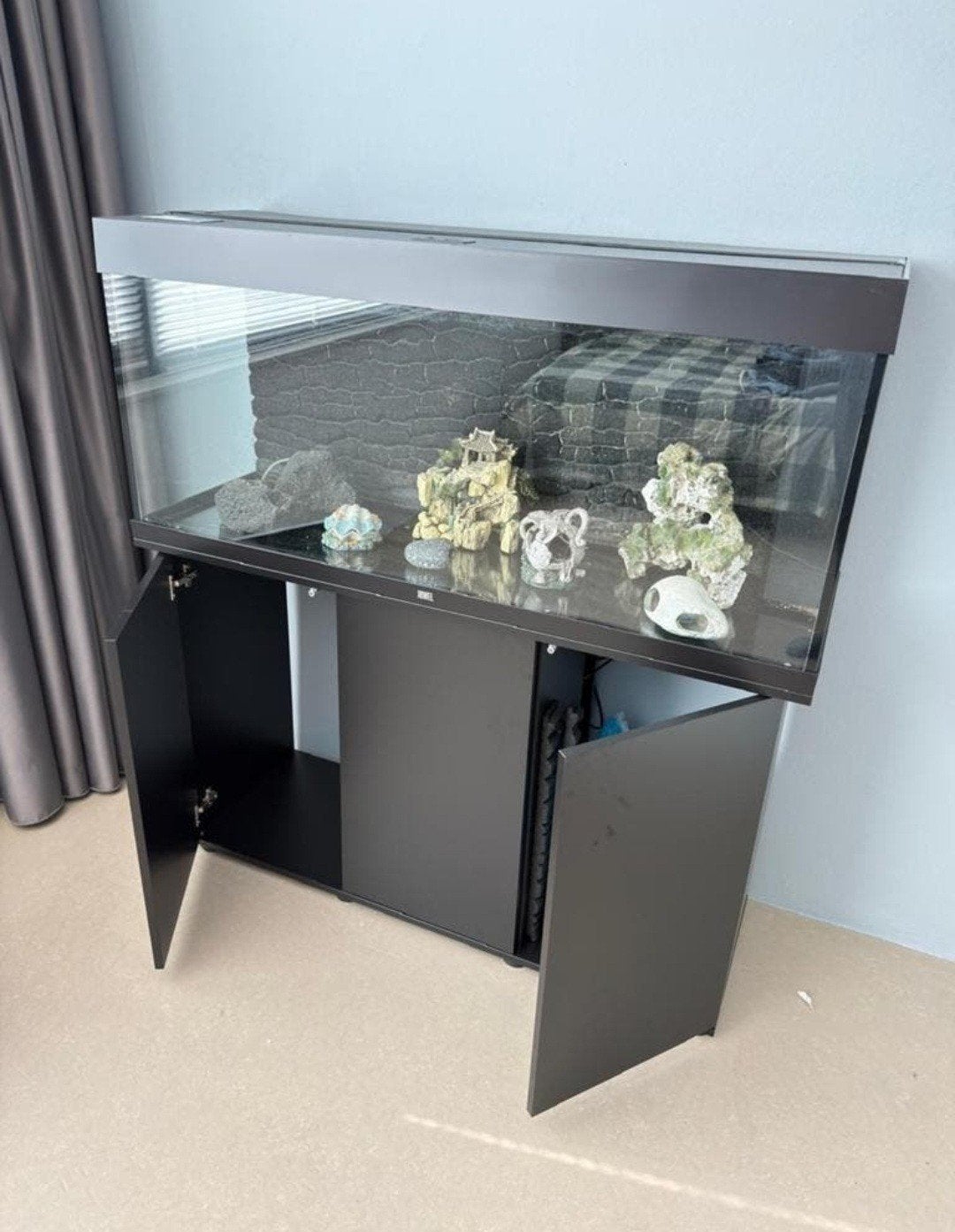 JUWEL Aquarium Rio met onderkast | zwart, Dieren en Toebehoren, Ophalen, Gebruikt, Inclusief toebehoren, Leeg aquarium