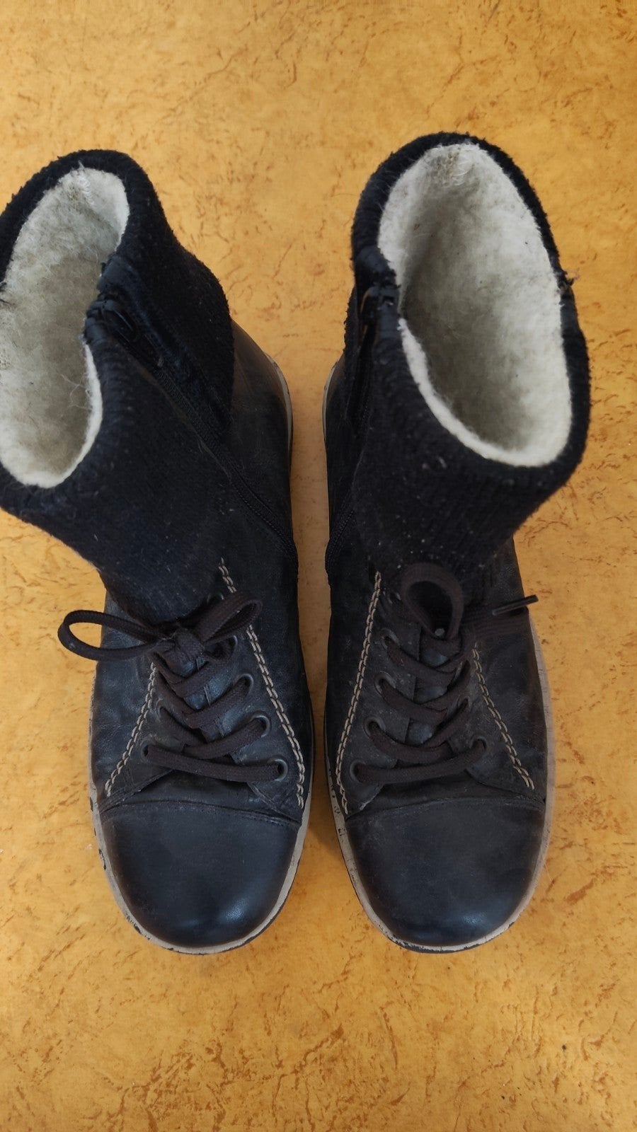 Rieker gevoerde boots, maat 39, Ophalen, Zwart, Lage of Enkellaarzen, Gedragen