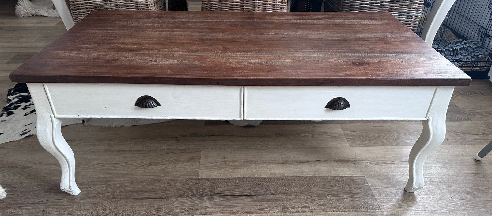 Queen ann salon tafel, Ophalen, Gebruikt, 100 tot 150 cm, Queen ann