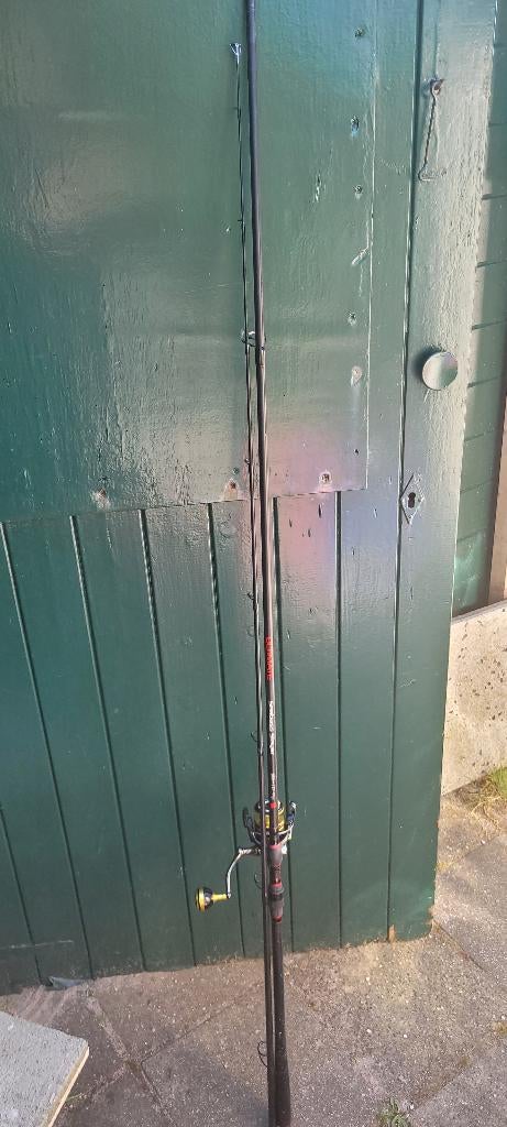 Zeebaars hengel met molen, Ophalen, Gebruikt, Molen