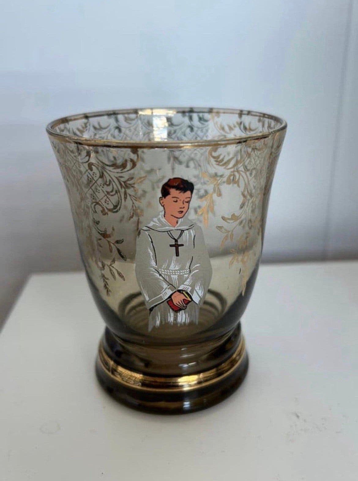 Oud frans communie glas, Ophalen of Verzenden