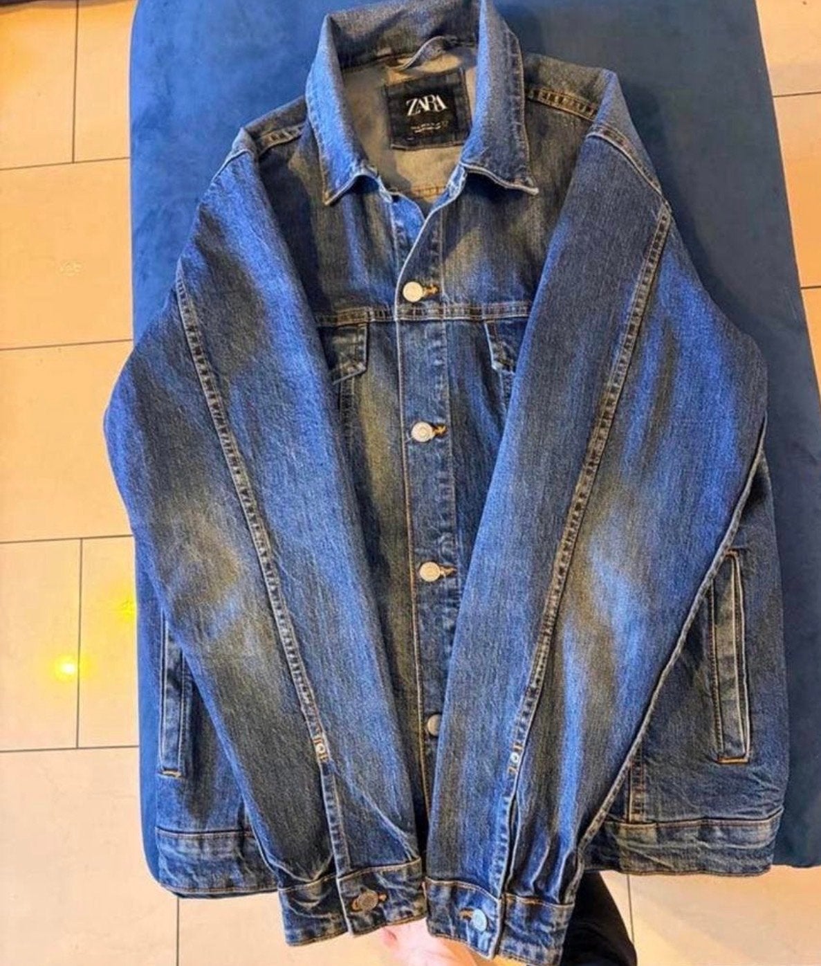 Zara spijkerjack heren XL, Kleding | Heren, Ophalen, Gedragen, Maat 56/58 (XL), Blauw