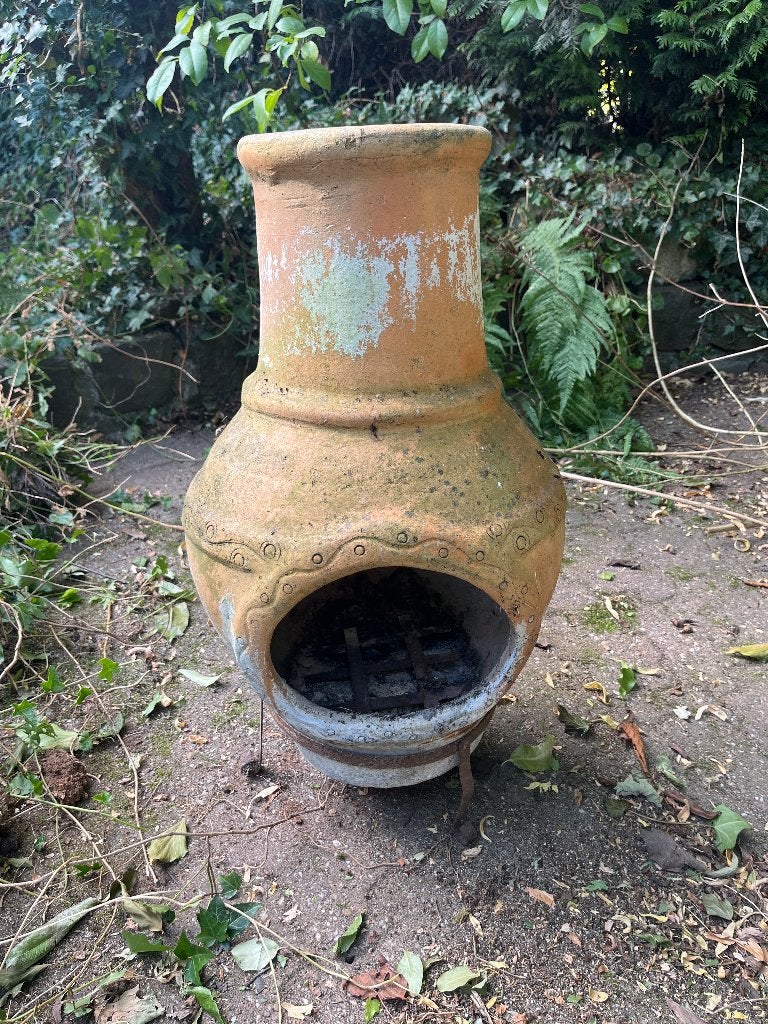 Terracotta tuinhaard, Ophalen, Gebruikt