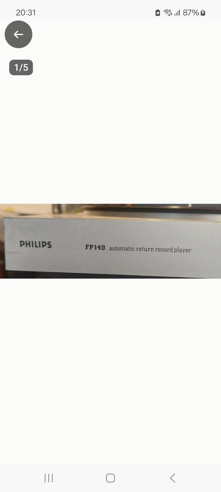 Philips FP 140 automatisch return, Ophalen, Philips, Gebruikt, Automatisch