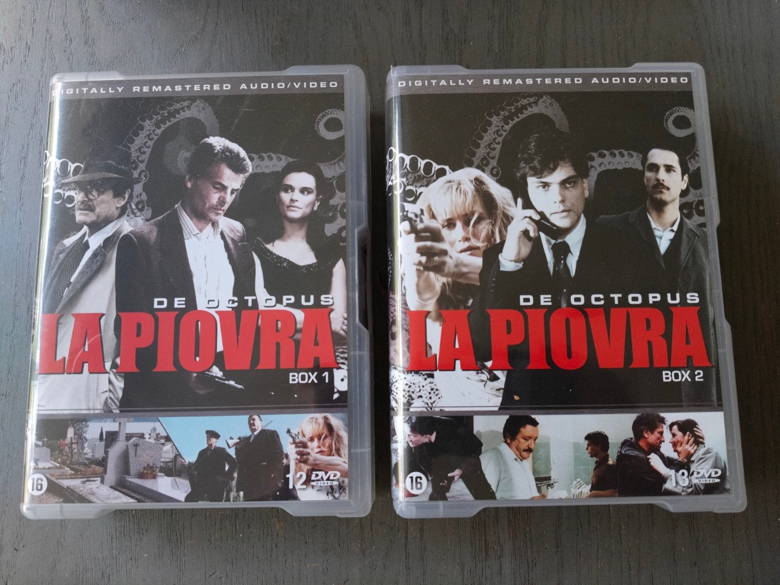 La Piovra (de octopus) 2 x dvd box, 25 dvd's, Alle leeftijden, Nederlands, Ophalen of Verzenden, Zo goed als nieuw