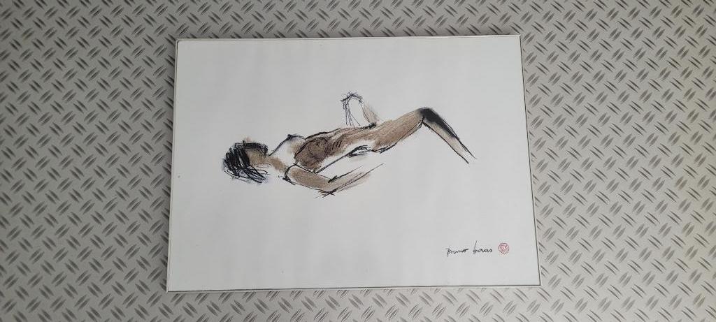 Bruno Haas "liggend naakt", Ophalen
