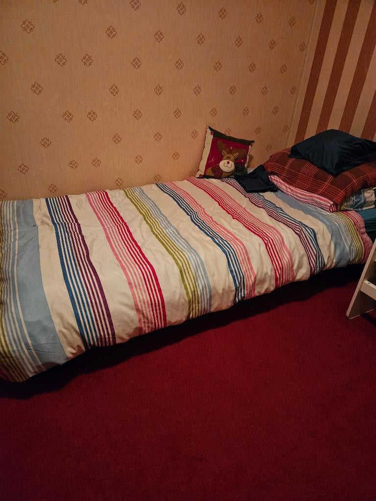 eenspersoonsbed, Ophalen, Gebruikt, 90 cm, Eenpersoons