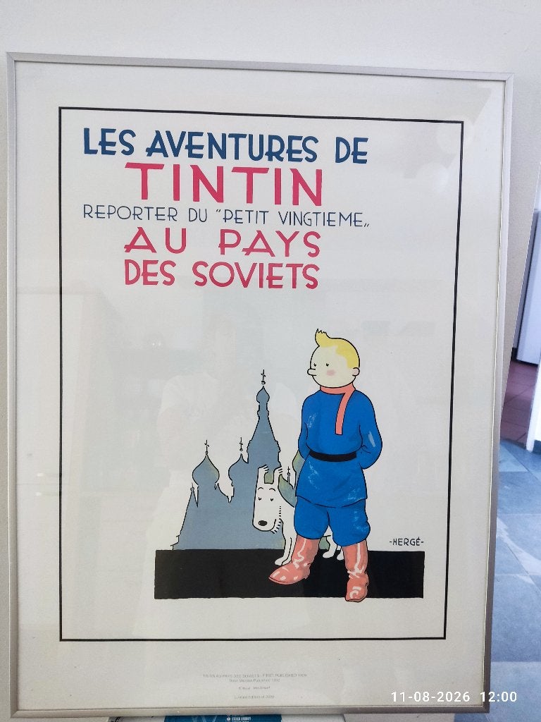 Poster Kuifje limited edition, Ophalen, Rechthoekig Staand, Zo goed als nieuw, A1 t/m A3