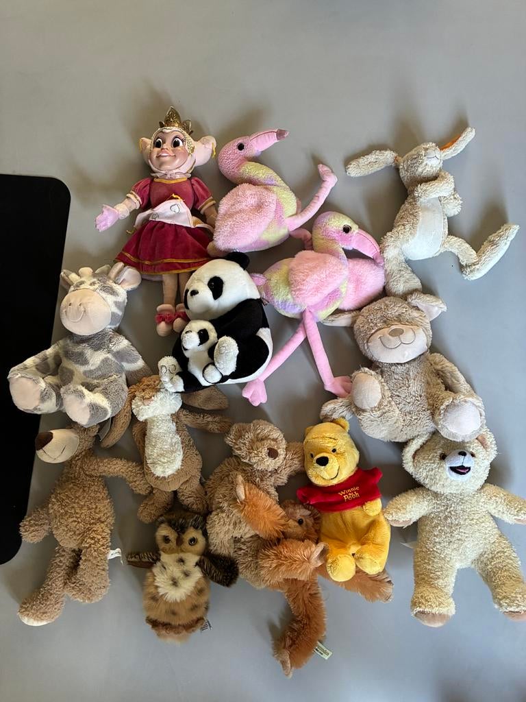 Diverse knuffels: van beren tot konijnen, schoon en netjes, Ophalen of Verzenden, Zo goed als nieuw, Overige typen