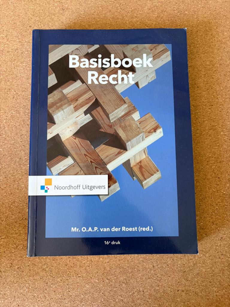 O.A.P. van der Roest - Basisboek Recht, Boeken, O.A.P. van der Roest, Sociale wetenschap, Ophalen of Verzenden, Zo goed als nieuw