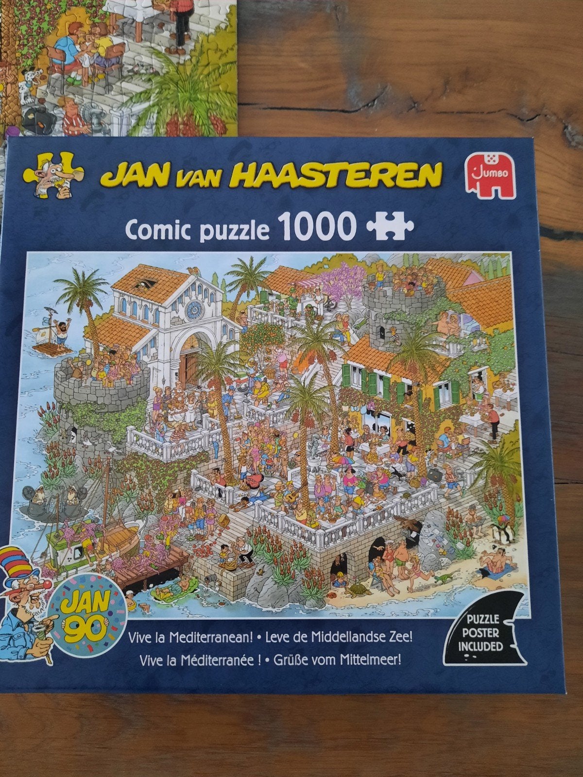 leve de Middellandse zee puzzel Jan van Haasteren 1000 stuks, Ophalen, 500 t/m 1500 stukjes, Zo goed als nieuw, Legpuzzel