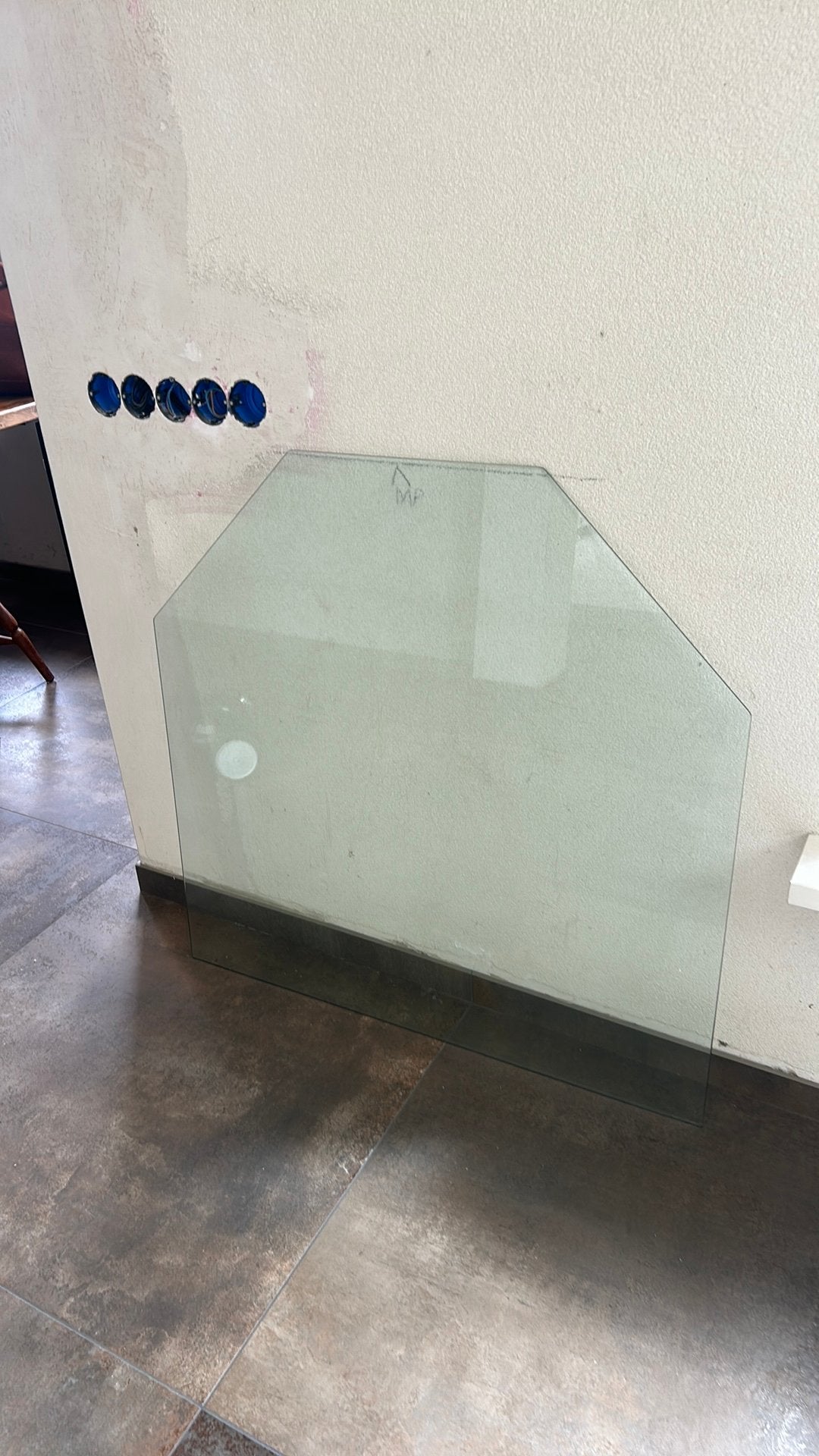 Kachelplaat glas, Ophalen, Gebruikt, Vrijstaande haard, Houthaard
