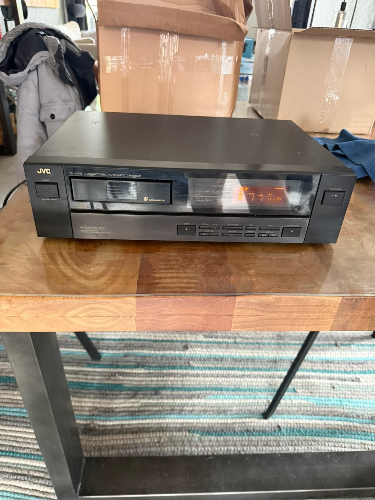 Jvc XL-M303 cd wisselaar speler met cassette 6 cd, Ophalen of Verzenden, Zo goed als nieuw, JVC, Wisselaar