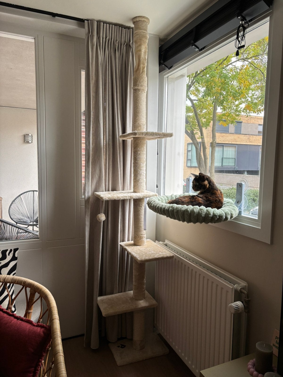 Krabpaal / Klimpaal katten verstelbaar, Dieren en Toebehoren, Ophalen of Verzenden, Zo goed als nieuw, Krabpaal