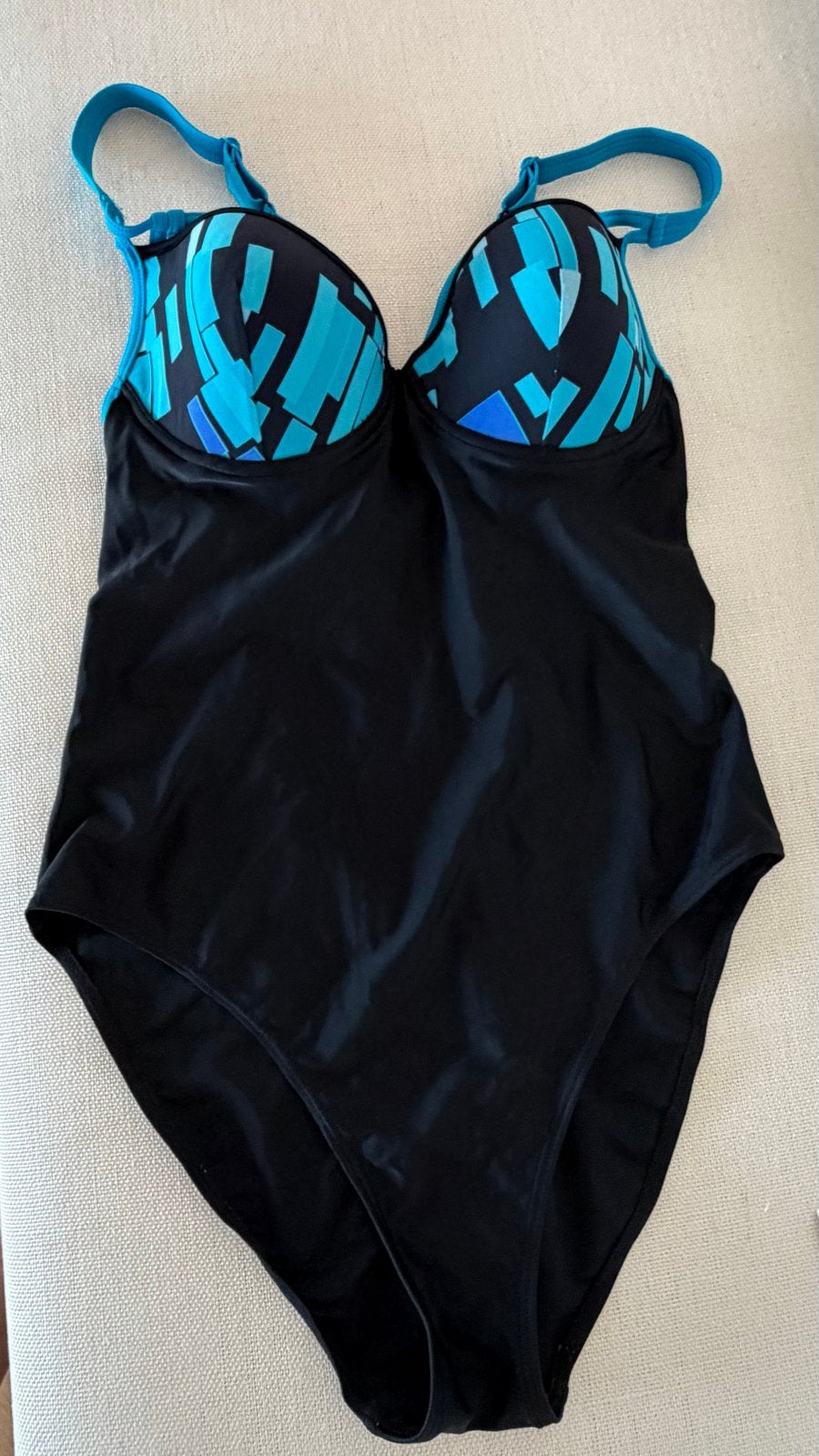 Marlies Dekkers Sundressed Badpak 85B Zwart/Blauw, Ophalen of Verzenden, Zo goed als nieuw, Zwart, Badpak