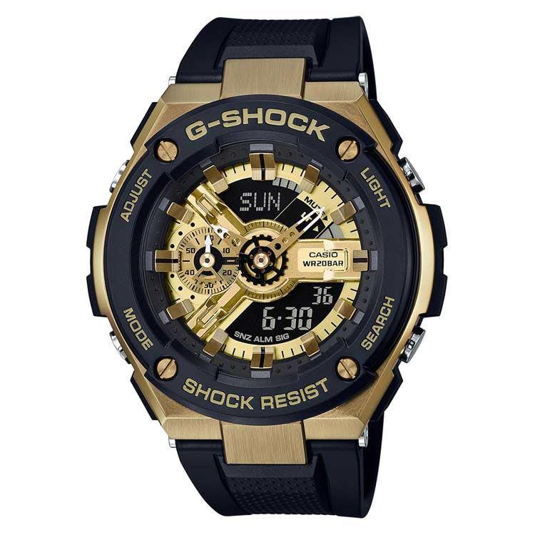 Casio G-Shock GST-400G-1A9ER G-Steel, Sieraden, Tassen en Uiterlijk, Horloges | Heren, Casio, Staal, Polshorloge, Kunststof