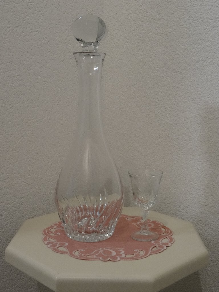 Nachtmann Vanessa karaf kristal en bijpassend glaasje, nieuw, Antiek en Kunst, Antiek | Glas en Kristal, Ophalen of Verzenden