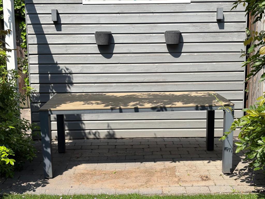 Tuintafel polywood, Tuin en Terras, Ophalen, Gebruikt, Rechthoekig, Aluminium