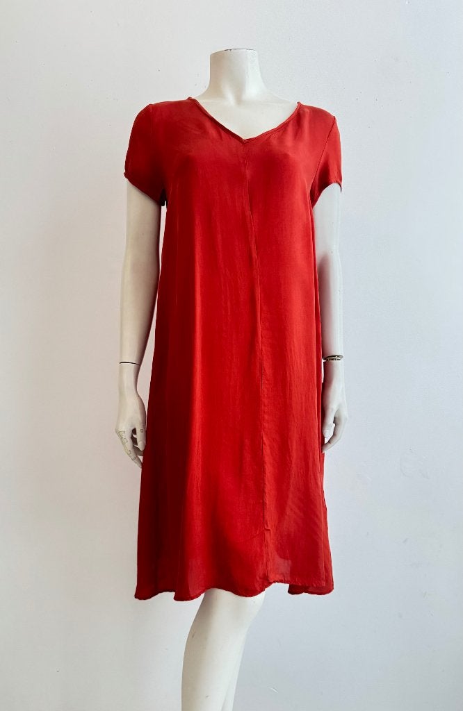 American Vintage mooi rood zomerjurkje S, Kleding | Dames, Maat 38/40 (M), Ophalen of Verzenden, Zo goed als nieuw, Boven de knie