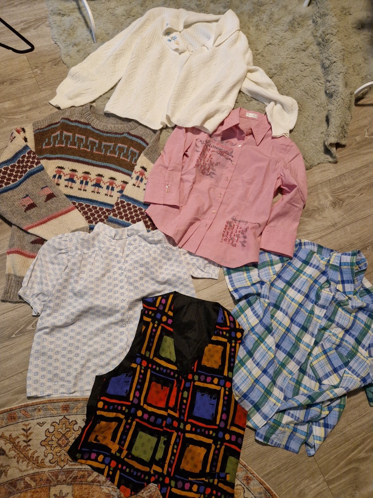 hele grote partij vintage kleding! 117x blouses, truien, etc, Verzenden, Zo goed als nieuw