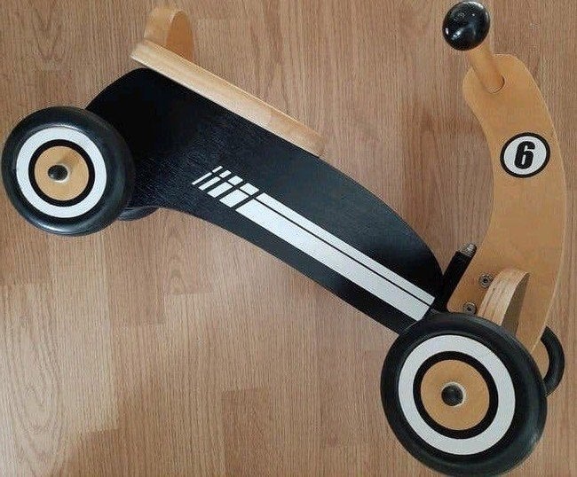 Houten speelgoed loopfietsje, Ophalen