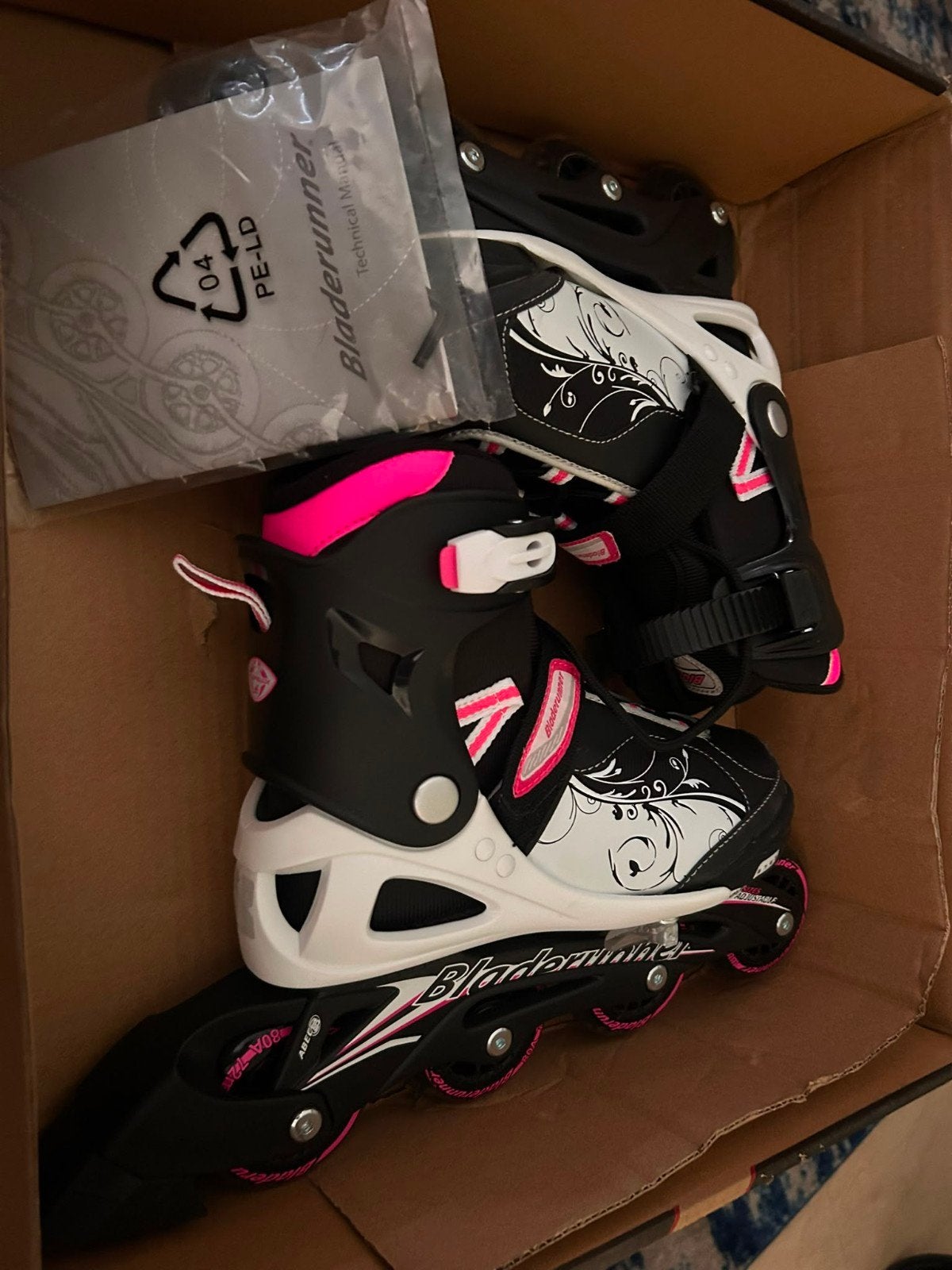 Te koop: Bladerunner Phaser G roze/zwart inline skates, maat, Sport en Fitness, Skeelers, Ophalen, Zo goed als nieuw, Kinderen
