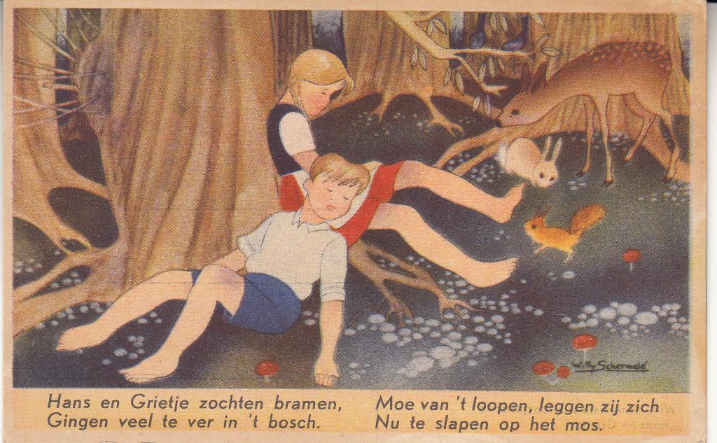 Willy Schermelé  -  Hans en Grietje zochten bramen   =0009=, Ophalen of Verzenden, 1940 tot 1960, Ongelopen