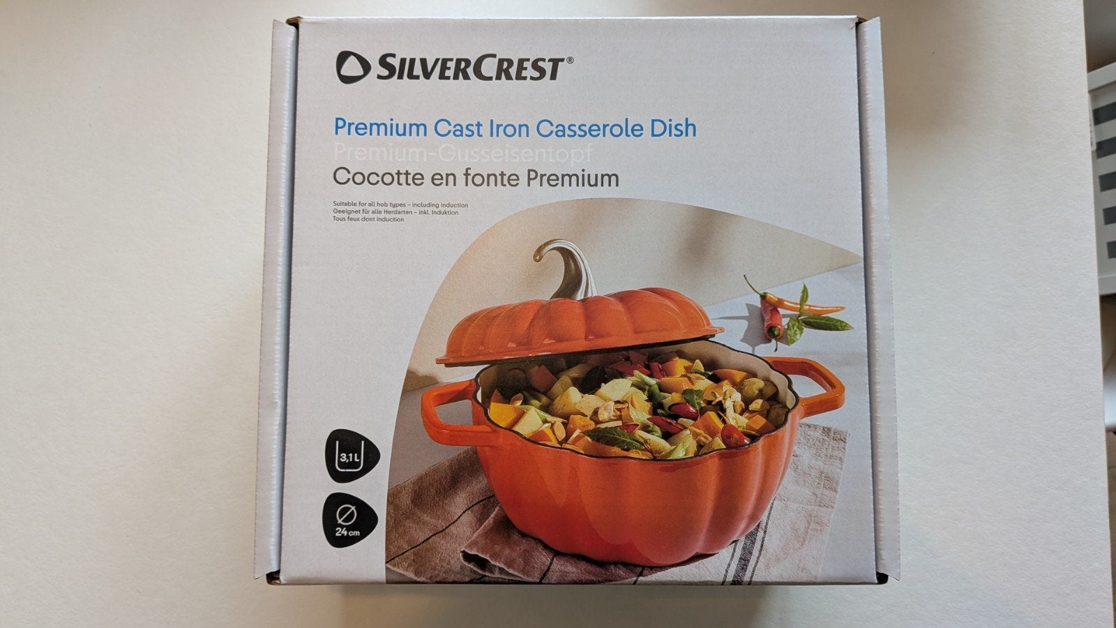 Silvercrest Premium Gietijzeren Braadpan Pompoen (sealed), Ophalen, Nieuw, Overige merken, Braadpan