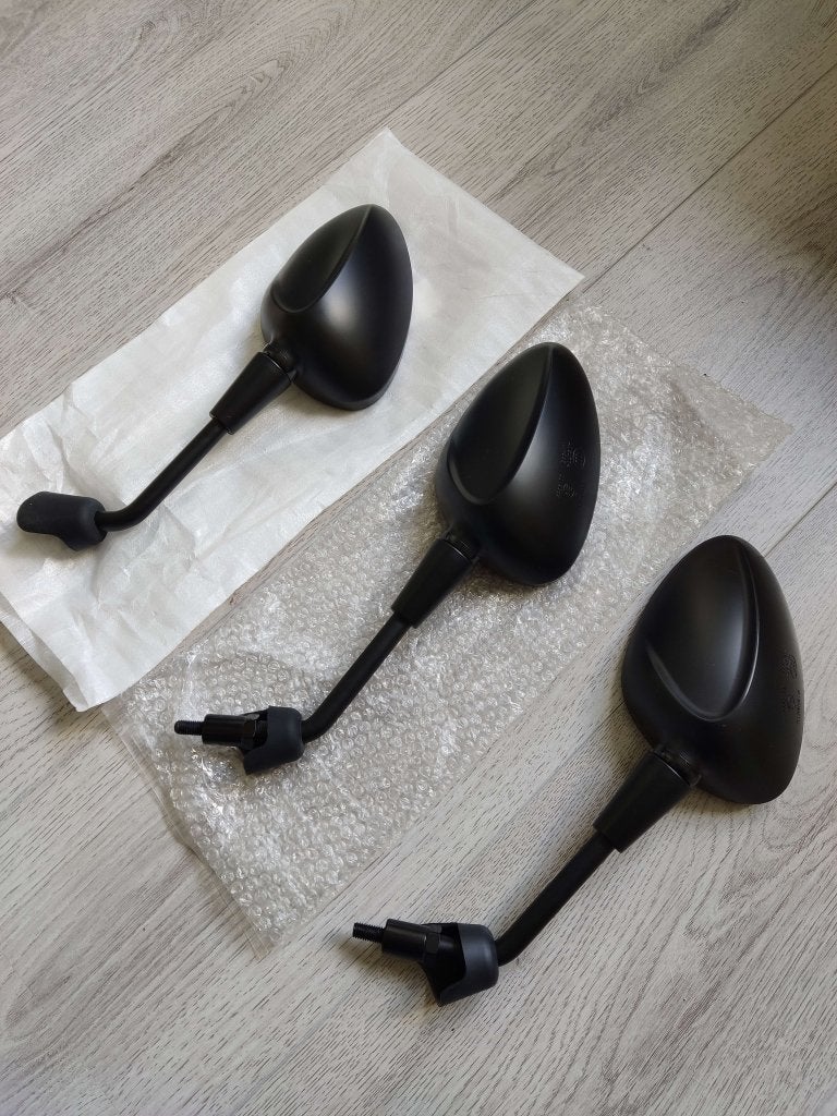 Spiegel Vespa Sprint mat zwart kort rechts, Fietsen en Brommers, Brommeronderdelen | Scooters, Info@jynkx.com, Nieuw, Ophalen of Verzenden