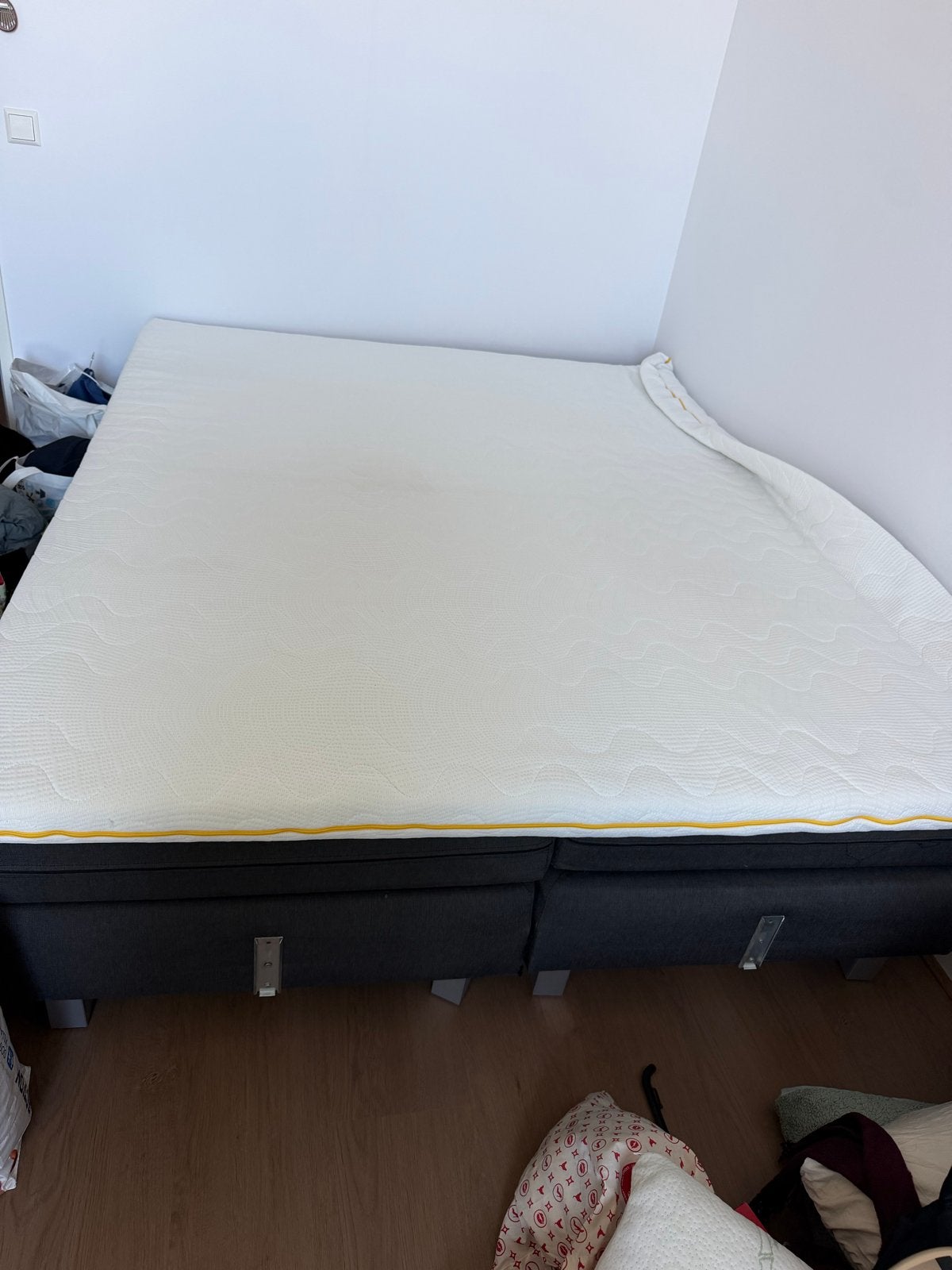 Tweepersoonsboxspring160x200 met matras, Ophalen, Gebruikt, Tweepersoons, 200 cm