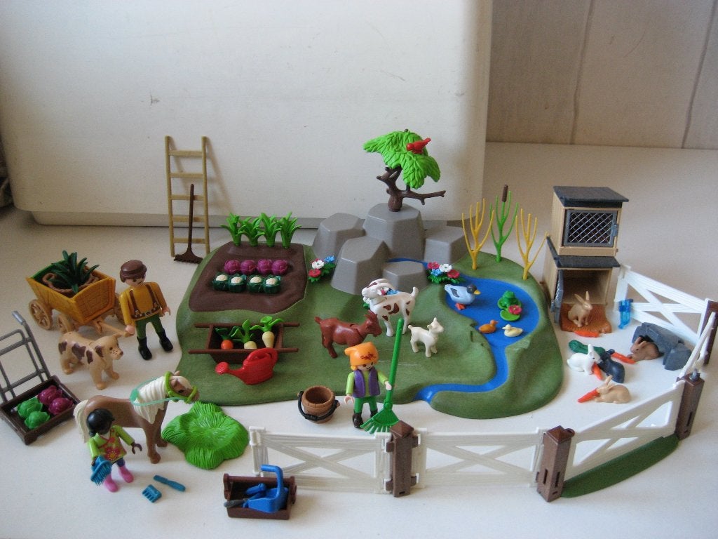 playmobil grote moestuin met geiten konijnen en pony, Ophalen of Verzenden, Zo goed als nieuw