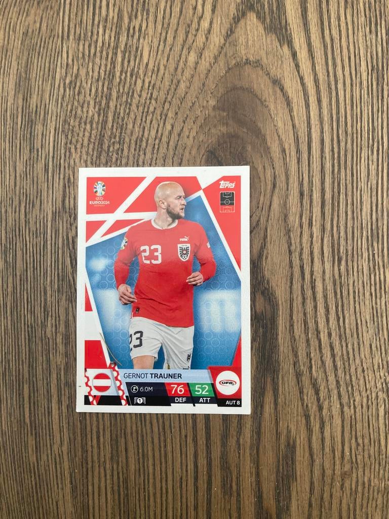 PANINI PLAATJE EURO 2024 GERNOT TRAUNER FEYENOORD/OOSTENRIJK, Verzamelen, Sportartikelen en Voetbal, Ophalen of Verzenden, Zo goed als nieuw