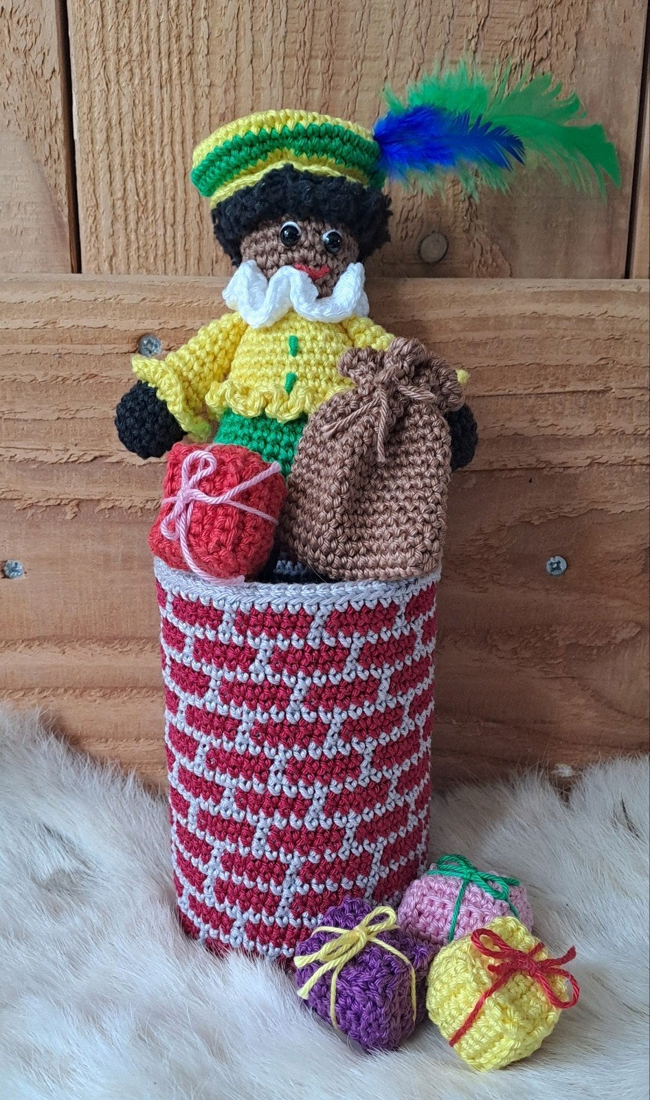 pietjes Sinterklaas cadeau jutezak schoorsteen, Diversen, Ophalen of Verzenden, Nieuw