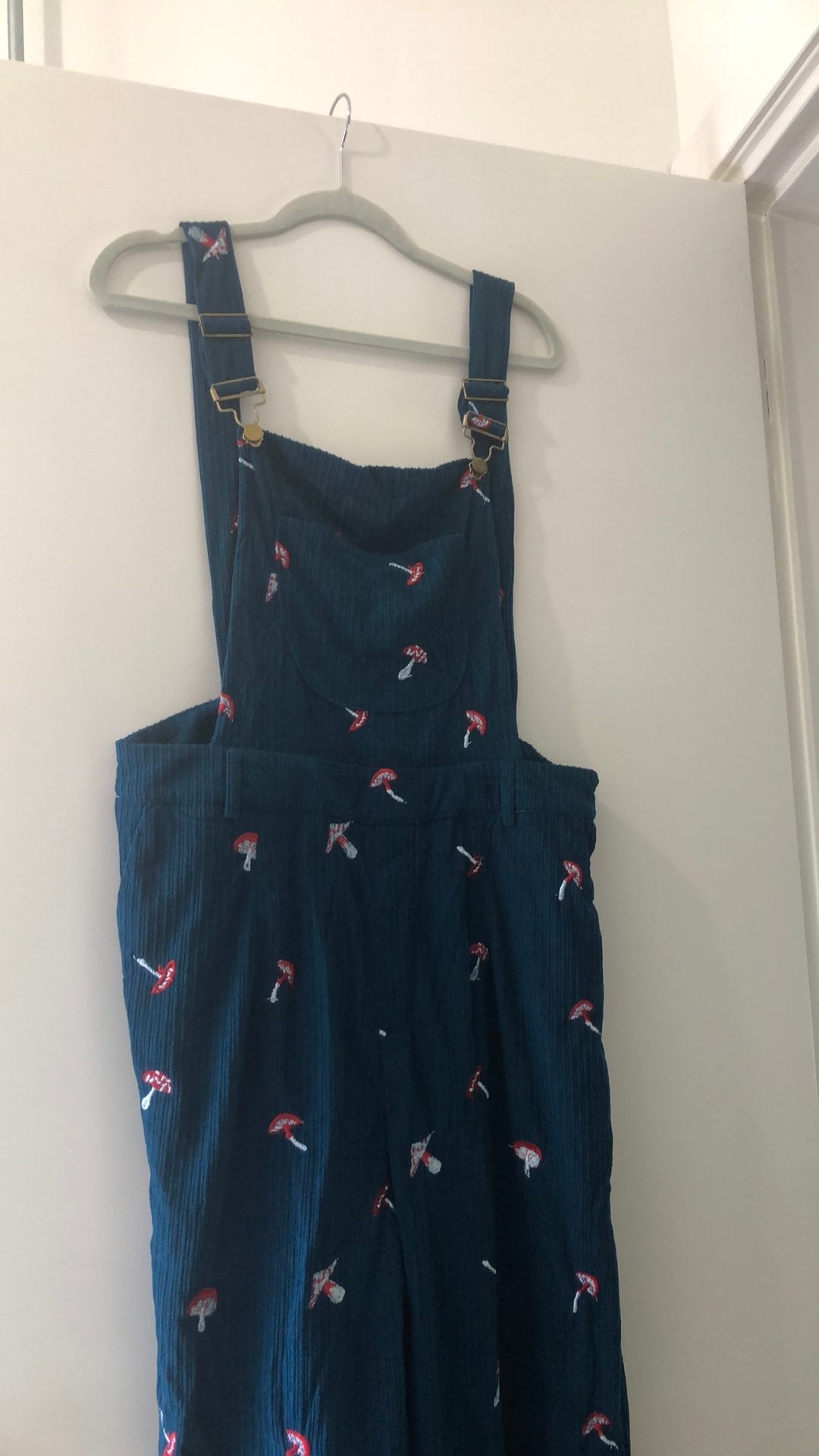 Tuinbroek petrol met paddestoelen Cider XL, Kleding | Dames, Broeken en Pantalons, Overige kleuren, Maat 46/48 (XL) of groter