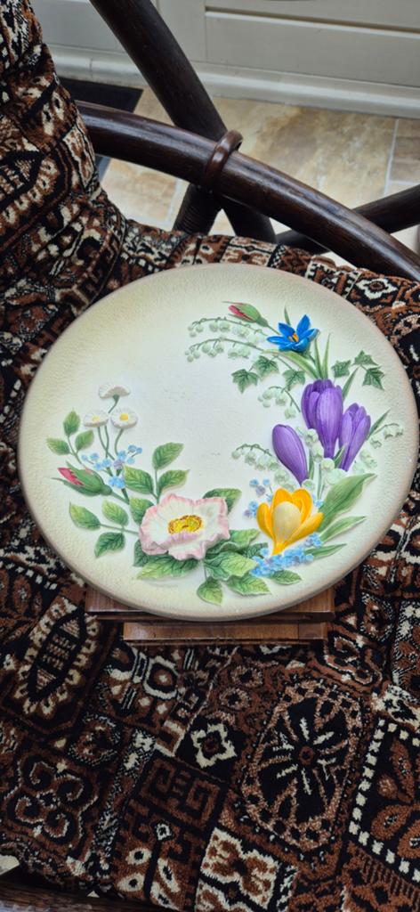 Vintage Bosson's Muurdecoratie met Bloemmotief, Ophalen of Verzenden