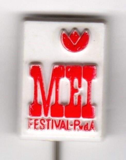 Speldje PVDA MEI FESTIVAL (A5), Ophalen of Verzenden, Gebruikt, Overige onderwerpen