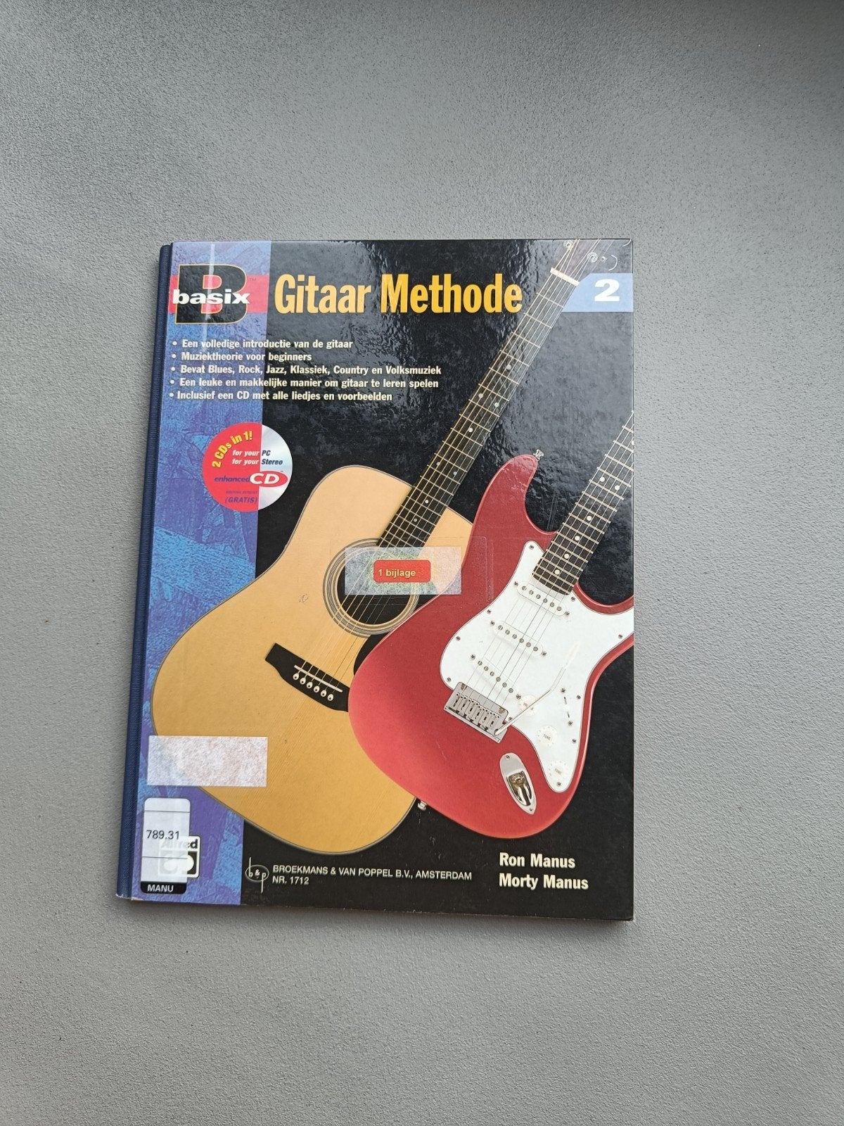 Basix Gitaar Methode 2 - Hardcover met CD, Gitaar, Les of Cursus, Ophalen of Verzenden, Zo goed als nieuw