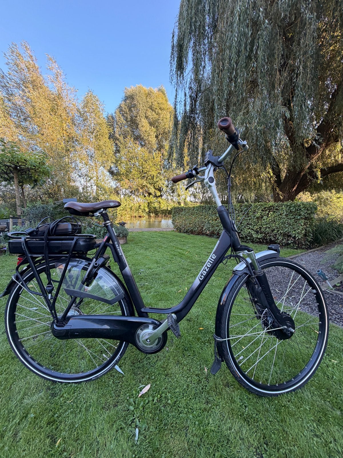 Gazelle elektrische fiets, Fietsen en Brommers, Ophalen, Minder dan 30 km per accu, Gebruikt, 55 tot 59 cm