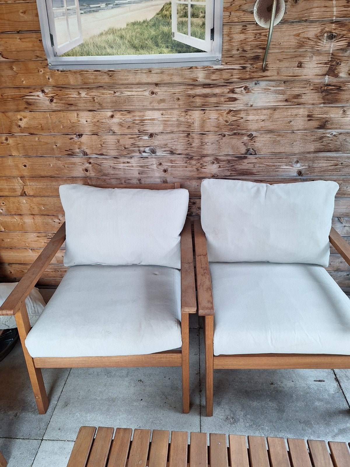 terras setje, Ophalen, 4 zitplaatsen, Gebruikt, Hardhout