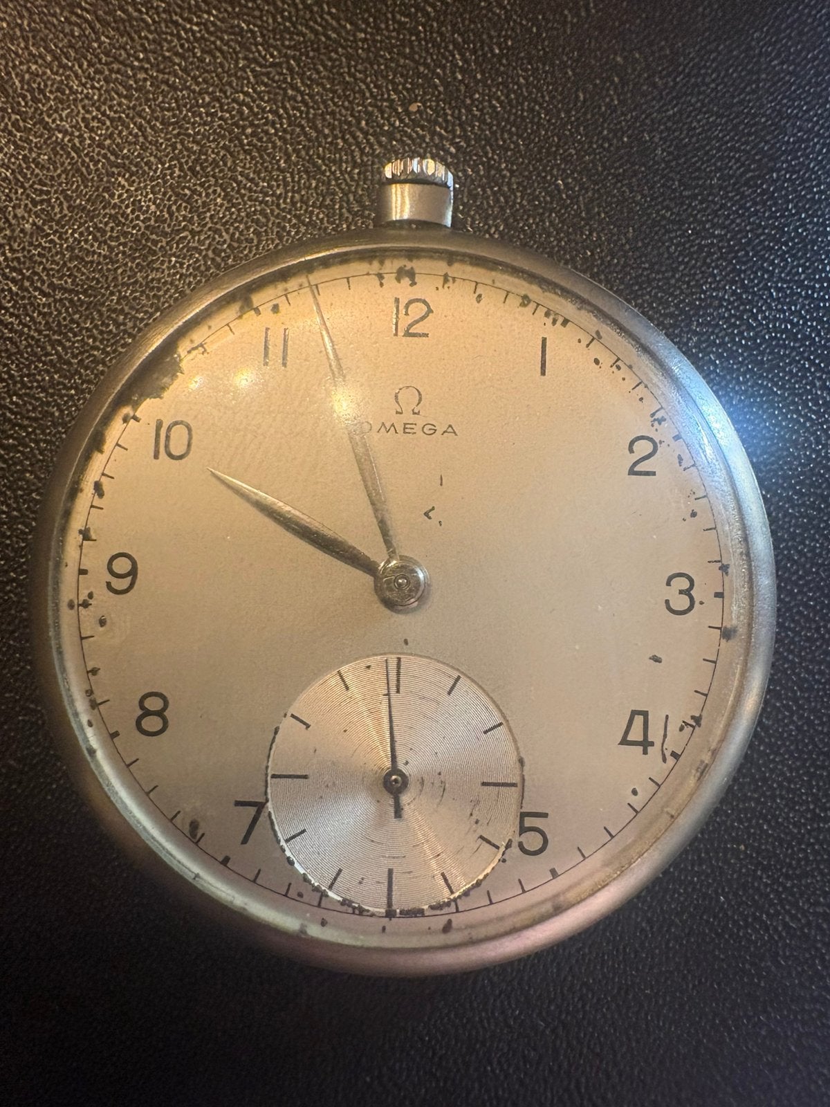 Omega zakhorloge van 1941, Ophalen of Verzenden, Staal, Omega, 1960 of later