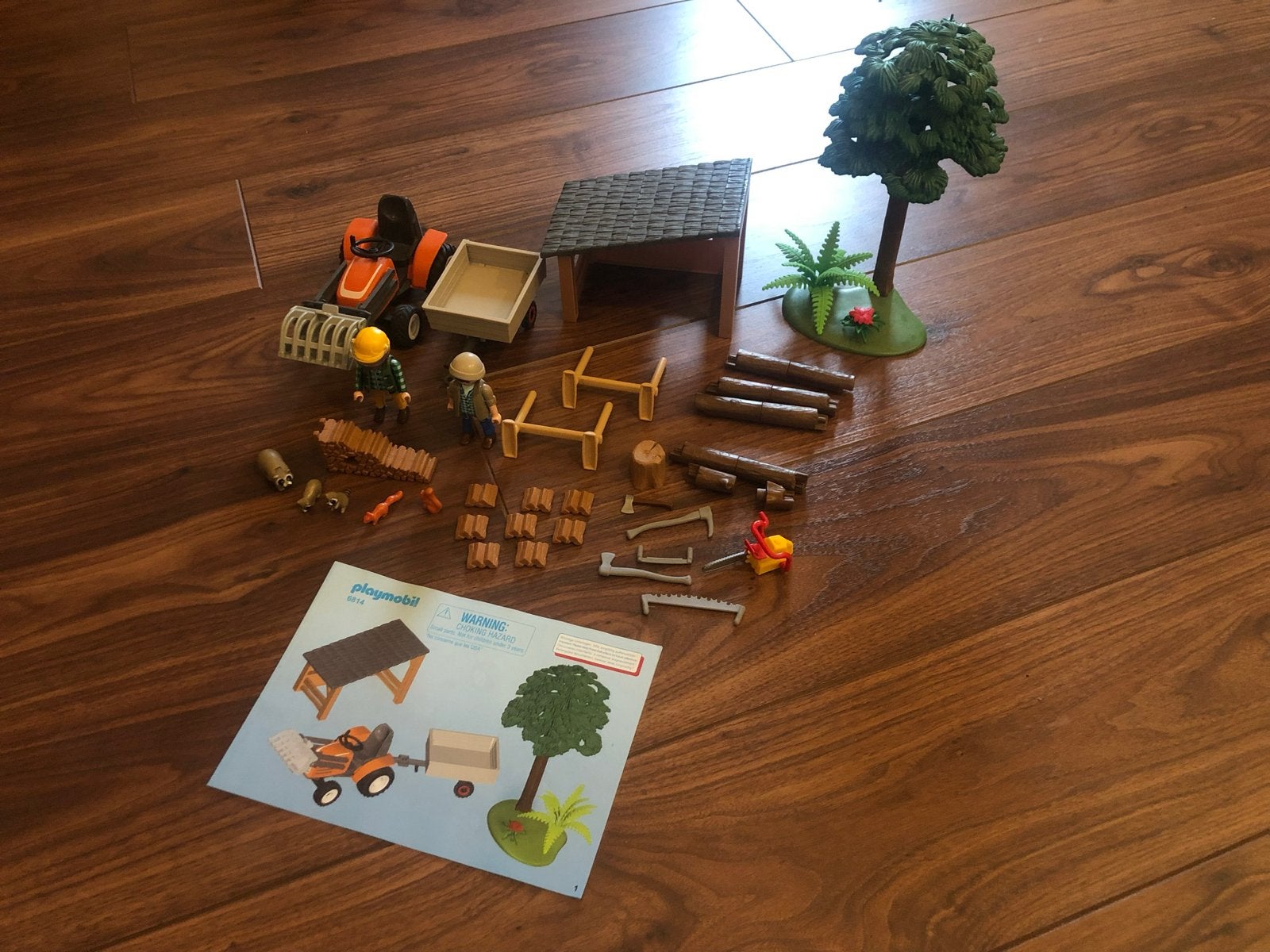 Playmobil Bos Werkzaamheden Set 6814, Gebruikt, Complete set, Voertuig, Ophalen of Verzenden