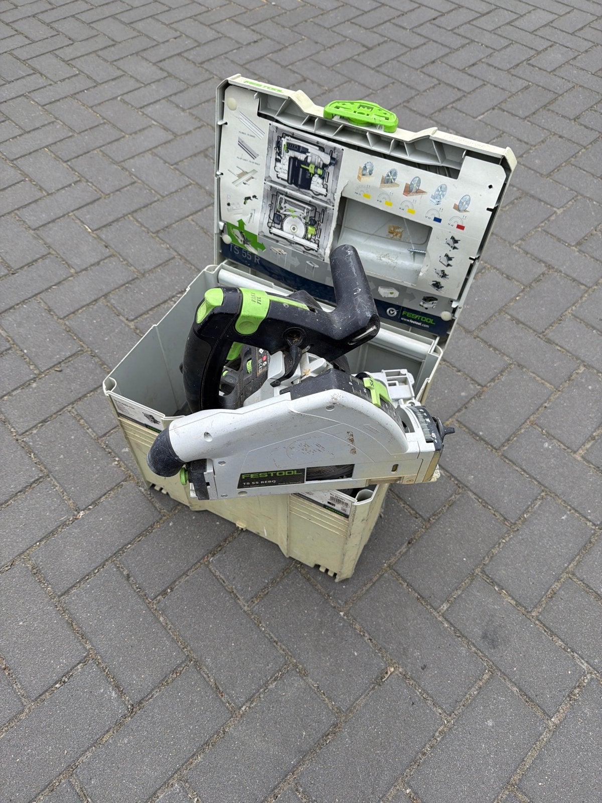 Festool TS 55 R invalzaag in Systainer, Ophalen, Gebruikt, Invalzaag, 600 tot 1200 watt