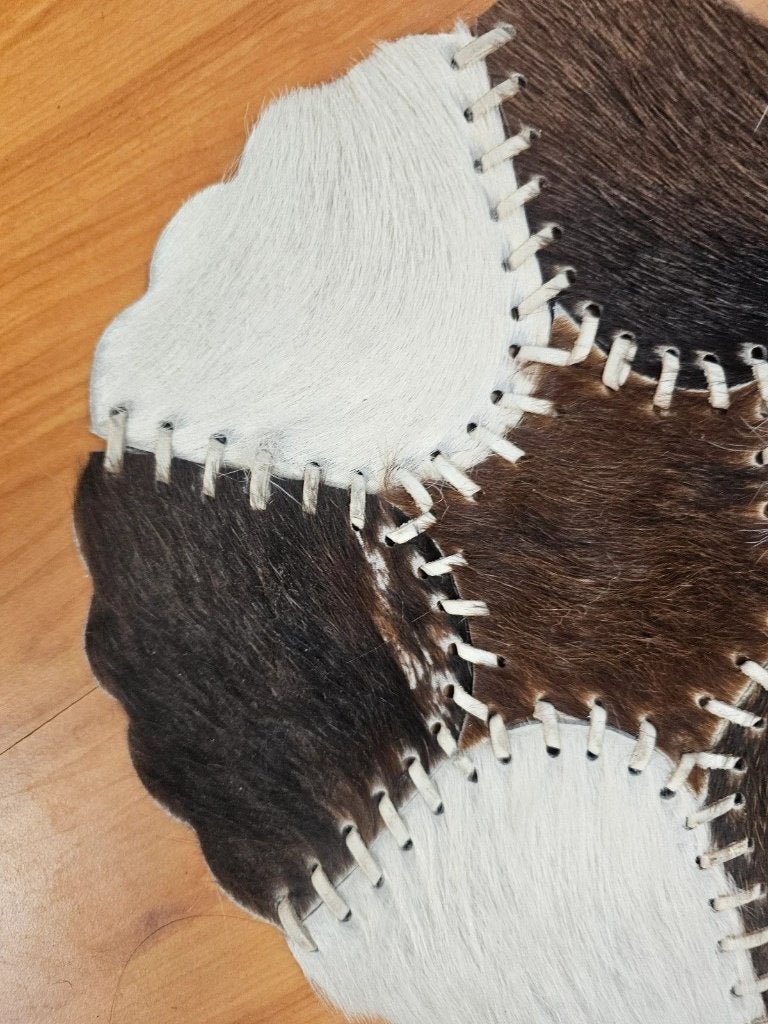 Patchwork koeienhuidje 25/25, Gebruikt, Bruin, Ophalen of Verzenden, Mon Plaisir 19, Etten-Leur, Netherlands