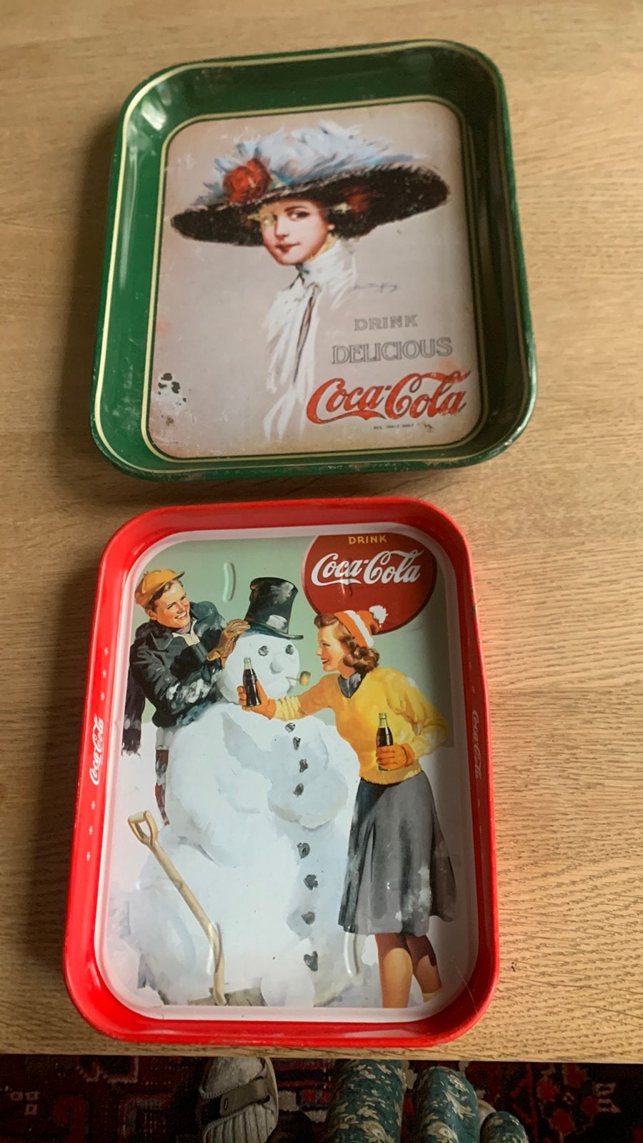 Vintage dienbladen, Ophalen of Verzenden, Gebruikt