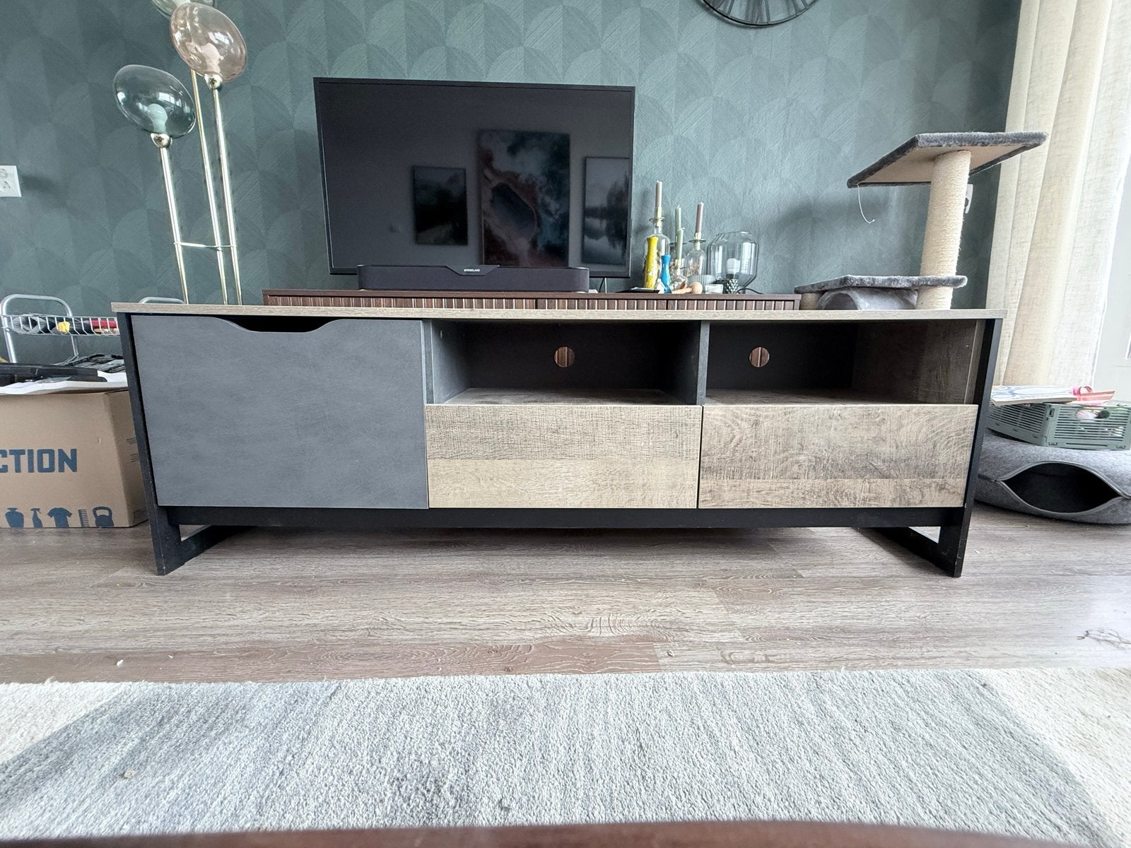 TV meubel 160 cm breed, Ophalen, Gebruikt, 150 tot 200 cm, Minder dan 100 cm